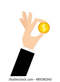 coins money growth icon vector illustration design