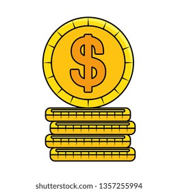 coins money isolated icon