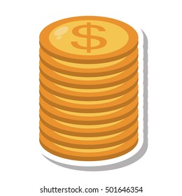 coins money isolated icon vector illustration design