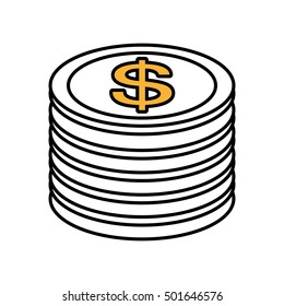 coins money isolated icon vector illustration design