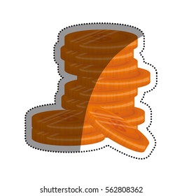 Coins money isolated icon vector illustration graphic design