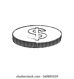 Coins money isolated icon vector illustration graphic design