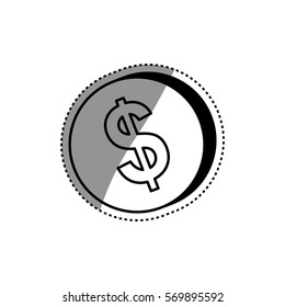 Coins money isolated icon vector illustration graphic design