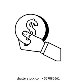Coins money isolated icon vector illustration graphic design