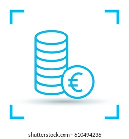 coins money line vector icon