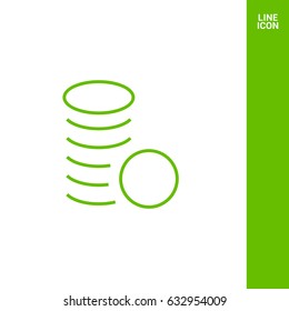 coins money line vector icon