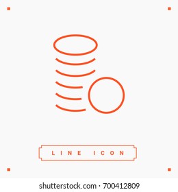 coins money line vector icon