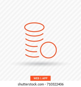 coins money line vector icon