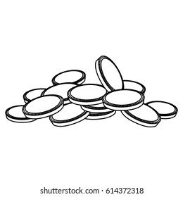 coins money piled up