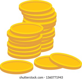coins money stack drawing