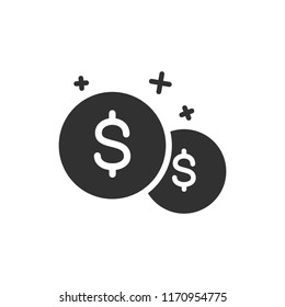 coins. monochrome icon