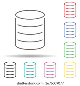 Coins mehrfarbiges Set Symbol. Einfache dünne Linie, Vektorillustration von Web-Icons für i und ux, Website oder mobile Applikationen