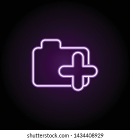 coins neon icon. Elements of web set. Simple icon for websites, web design, mobile app, info graphics