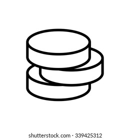 Coins Outline Icon Symbol
