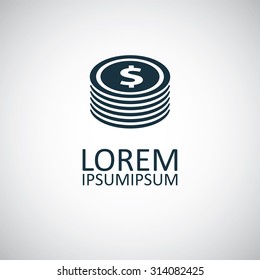 coins pack icon, on white background