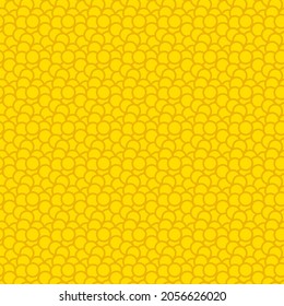 Münzmuster, Hintergrund. Nahtloses Muster. Schleifpapier. Goldmünzen mit Draufsicht. Vektorhintergrund.