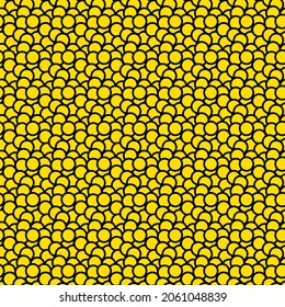 Coins pattern background. Seamless pattern. Wrapping paper. Gold coins top view. Vector background.