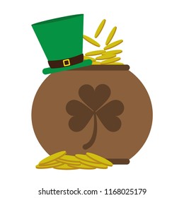 Coins pot and elf hat