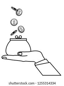 coins purse with arm