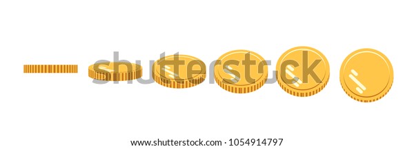 Coins Set Vector Sprites Rotation Animation Stock Vector (Royalty Free ...