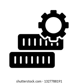 coins setting glyph icon 