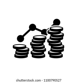 Coins stack, finance grow