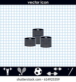 Coins stack icon.