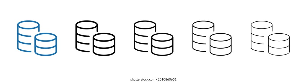 Coins stack icon Outline vector logo for web ui