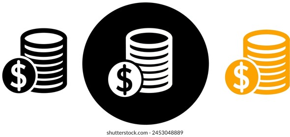 Coins stack icon, Replaceable vector design.