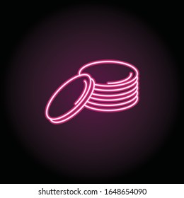 Coins stack icon. Simple thin line, outline vector of shopping icons for ui and ux, website or mobile application