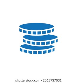 Coins stack icon Thin line illustration set