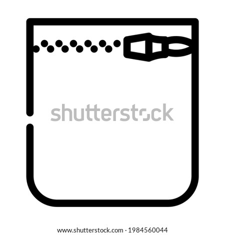 coins storage pocket line icon vector. coins storage pocket sign. isolated contour symbol black illustration