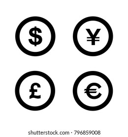 coins symbols button