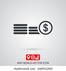Coins  vector icon 