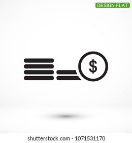 Coins  vector icon 