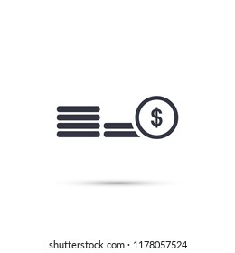Coins  vector icon 