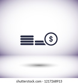 Coins  vector icon 
