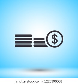 Coins  vector icon 