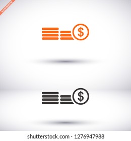 Coins  vector icon 