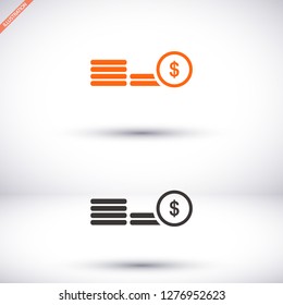 Coins  vector icon 