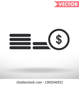 Coins  vector icon 