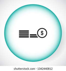 Coins  vector icon 