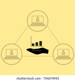 Coins vector icon