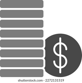 Coins vector icon. Can be used for printing, mobile and web applications.