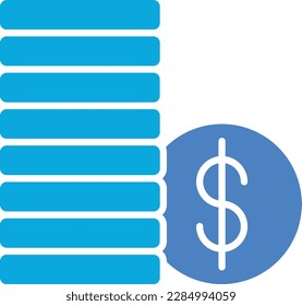 Coins vector icon. Can be used for printing, mobile and web applications.