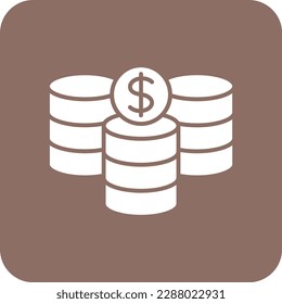 Coins vector icon. Can be used for printing, mobile and web applications.