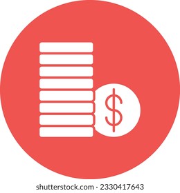Coins vector icon. Can be used for printing, mobile and web applications.