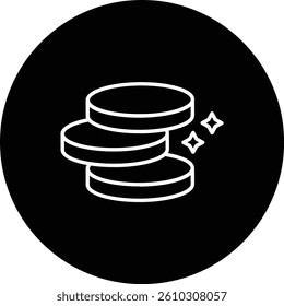 Coins vector icon. Can be used for printing, mobile and web applications.