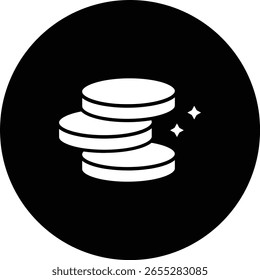 Coins vector icon. Can be used for printing, mobile and web applications.
