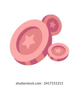 Monedas vectorial icono ilustración de elemento en estilo de dibujos animados